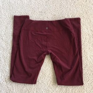 Lululemon maroon full length leggings
